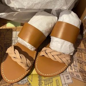 Brand new Soludos braided sandals in tan/brown